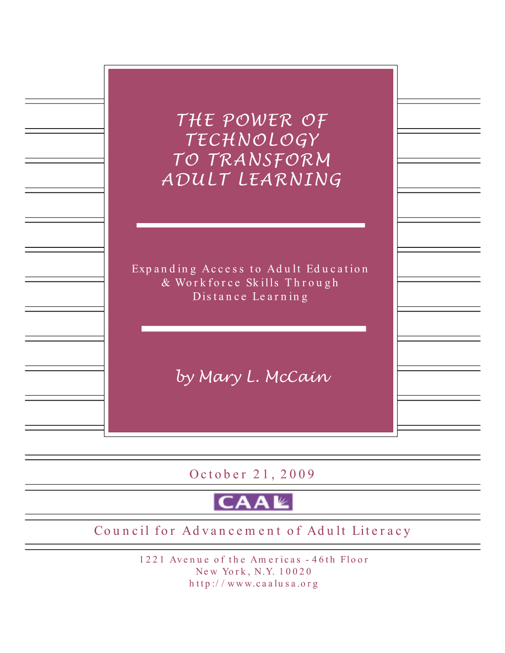 The Power of Technology to Transform Adult Learning