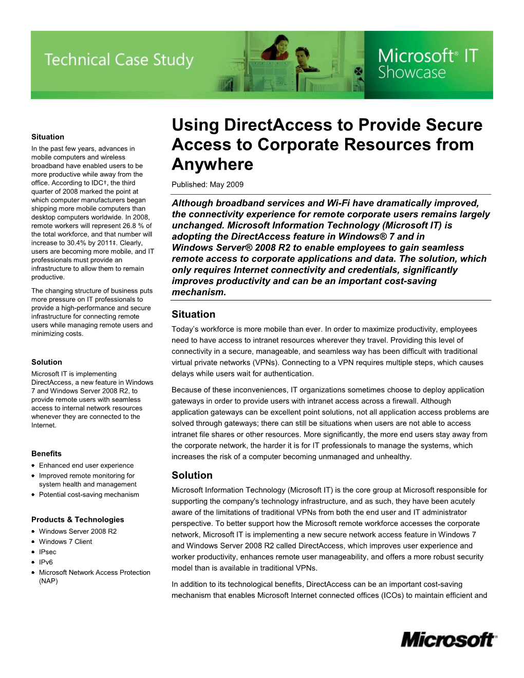 Using Directaccess to Provide Secure Access to Corporate Resources from Anywhere
