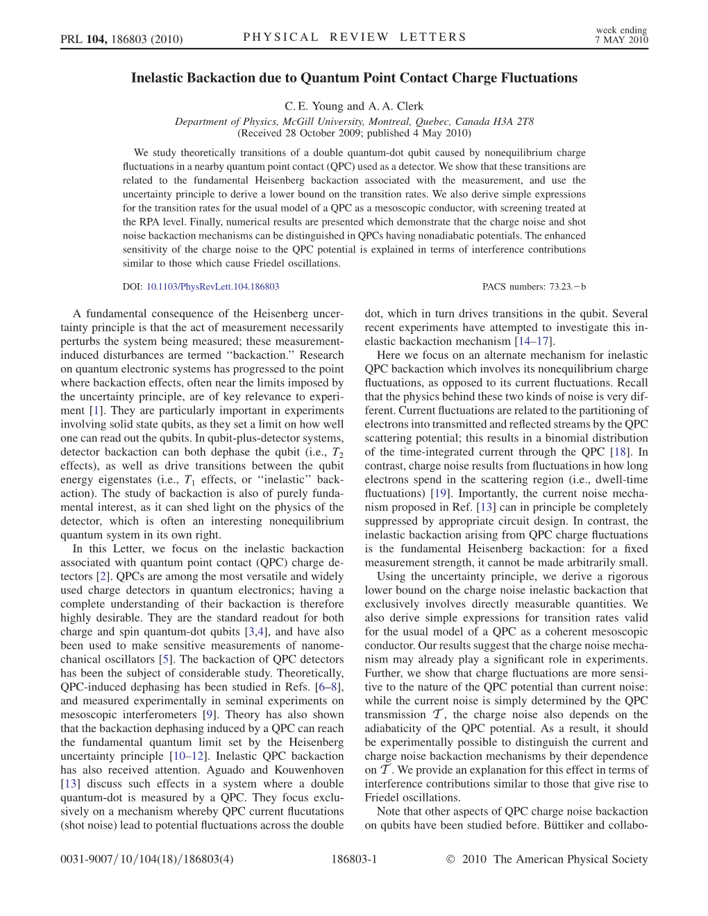 Inelastic Backaction Due to Quantum Point Contact Charge Fluctuations