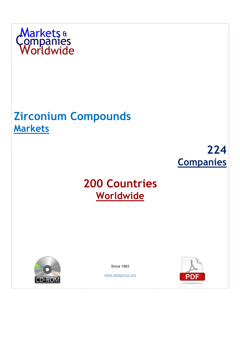 Zirconium Compounds 224 200 Countries