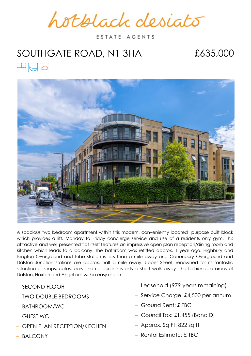 £635,000 Southgate Road, N1