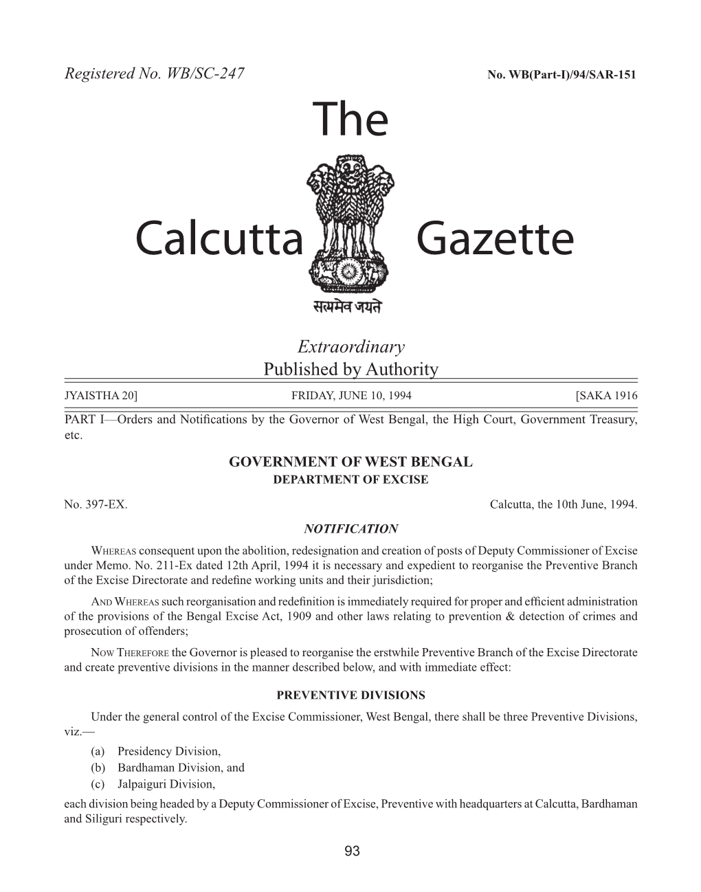 The Calcutta Gazette