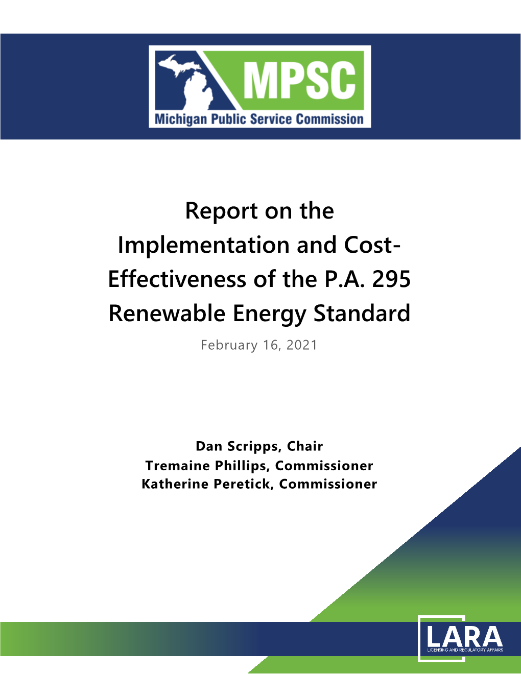 2021 Renewable Energy Standard Report with Appendices