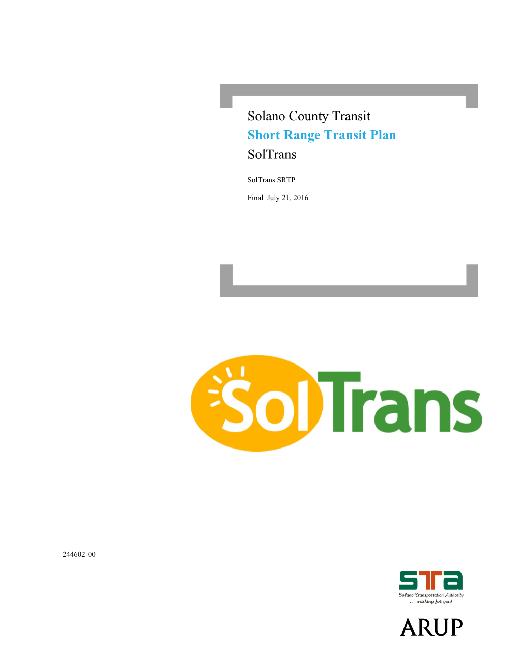 Solano County Transit Short Range Transit Plan Soltrans