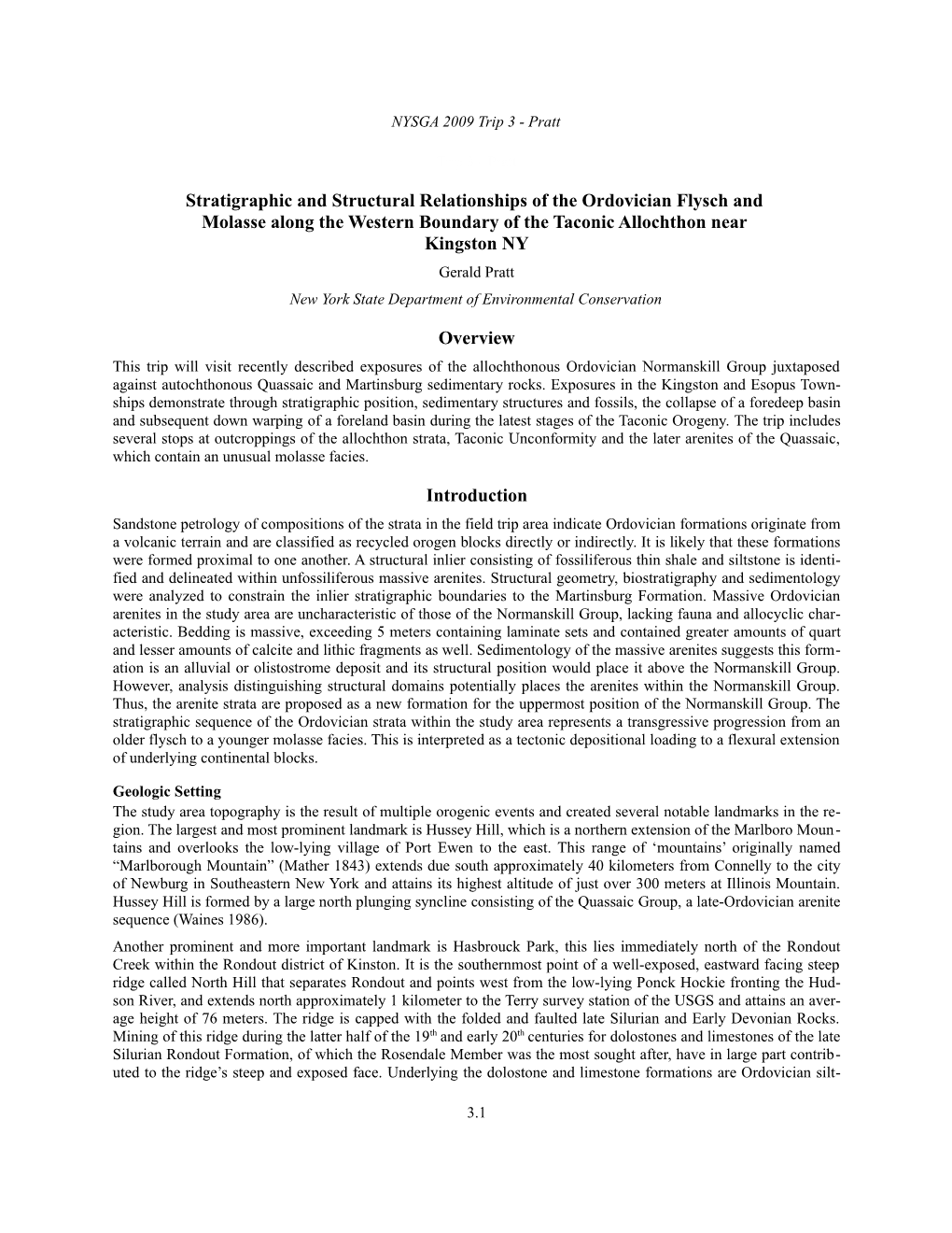 Stratigraphic and Structural Relationships of the Ordovician