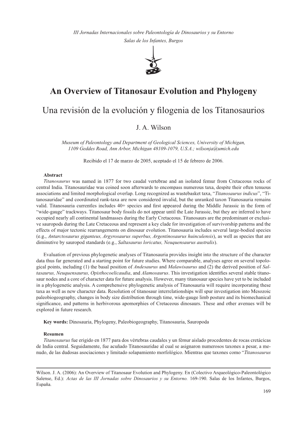 An Overview of Titanosaur Evolution and Phylogeny