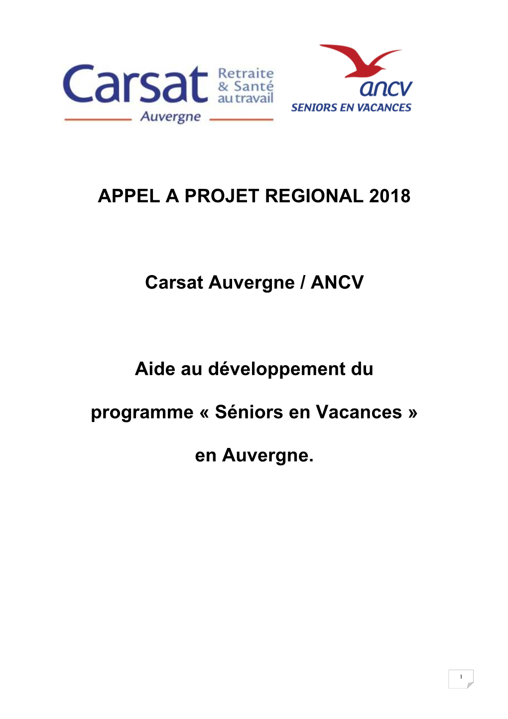 Appel À Projet 2018 Carsat Ancv