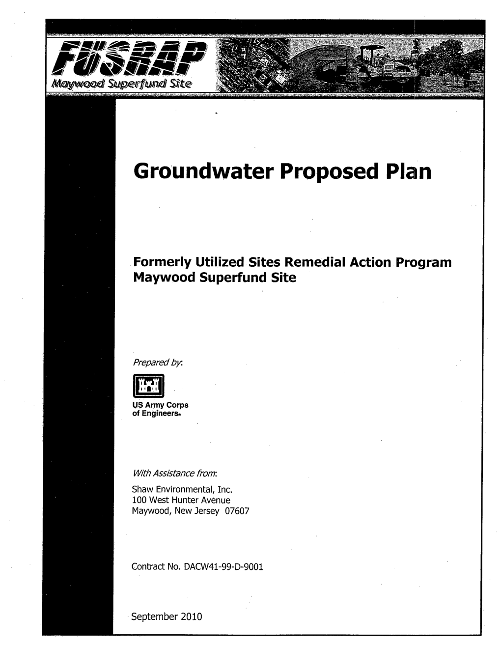 Groundwater Proposed Plan, Formerly Utilized Sites Remedial Action