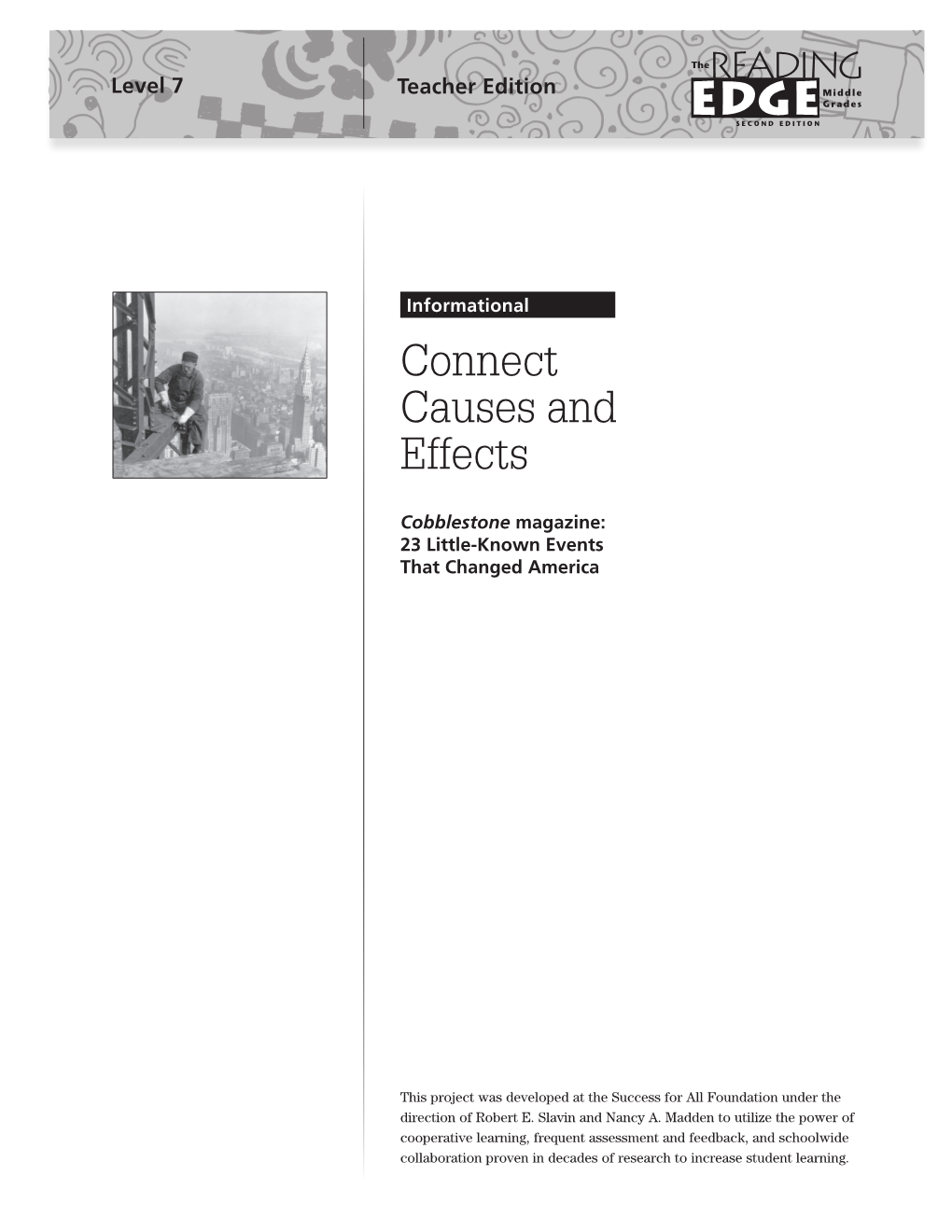 Connect Causes and Effects