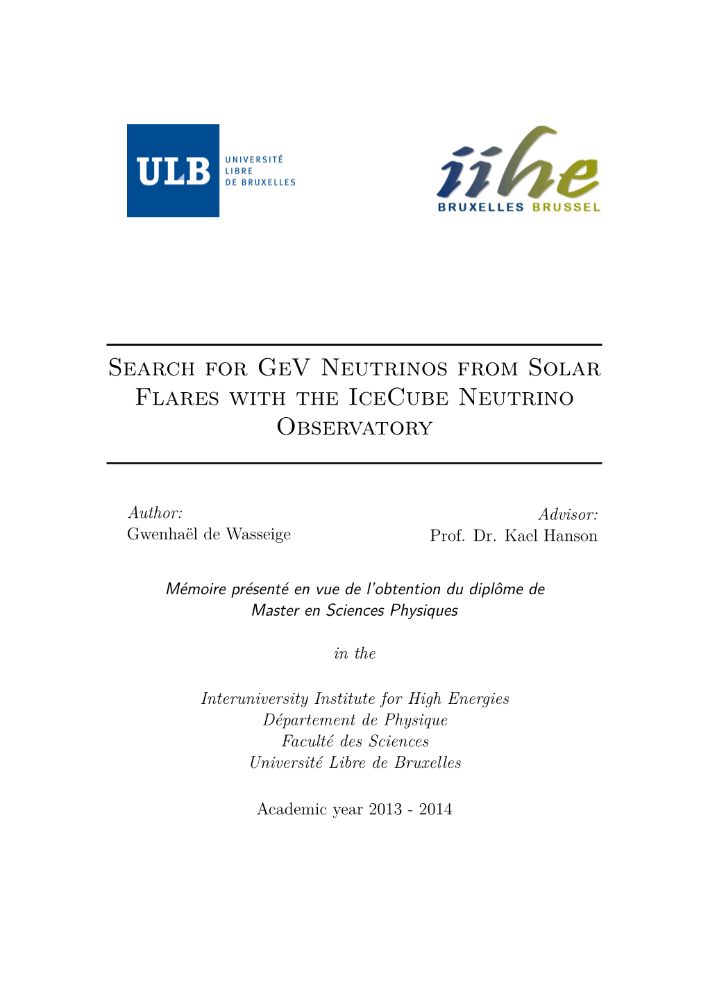 Search for Gev Neutrinos from Solar Flares with the Icecube Neutrino Observatory