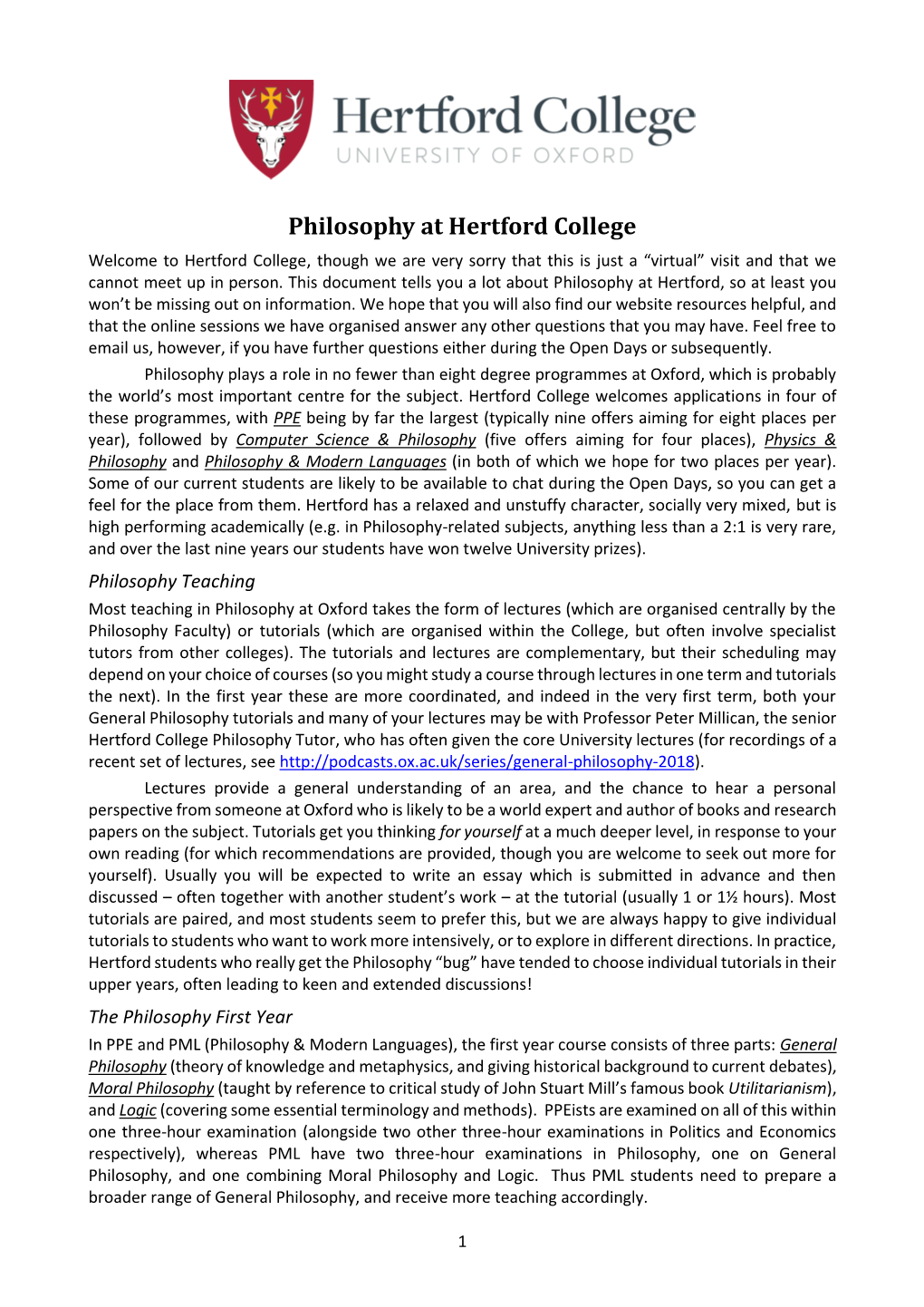 Philosophy Joint Schools