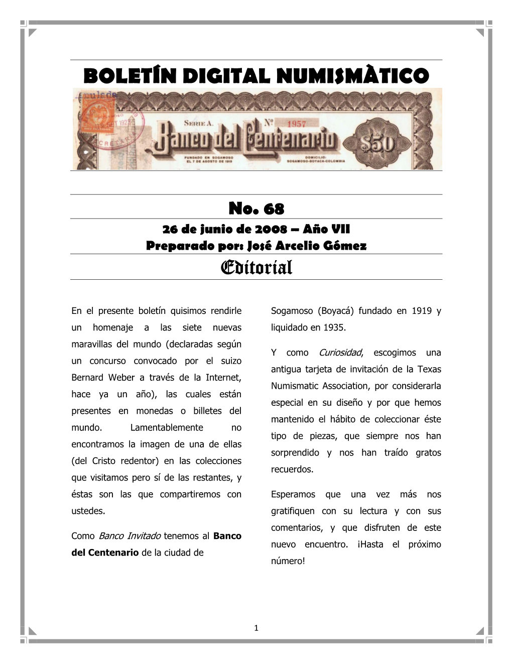 Boletín Digital Numismàtico