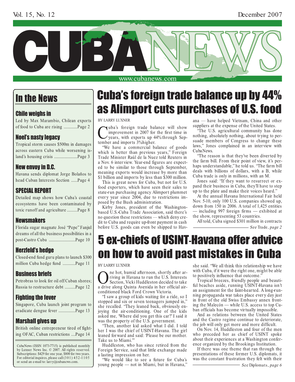 Cuba's Foreign Trade Balance up by 44% As Alimport Cuts Purchases Of