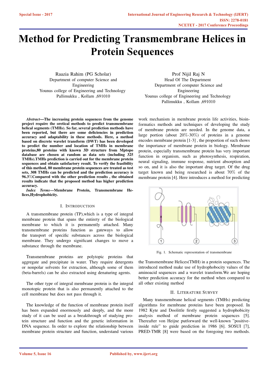 Method for Predicting Transmembrane Helices in Protein Sequences