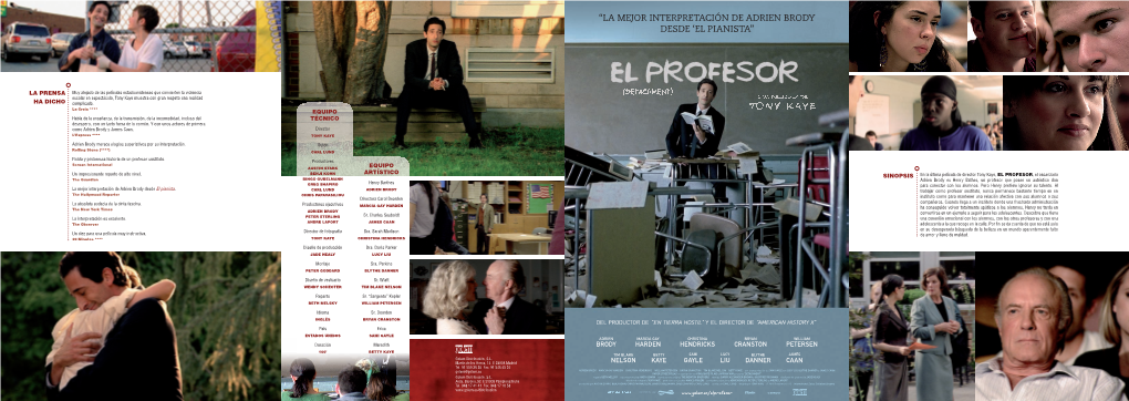 El Profesor Pressbook1.Indd