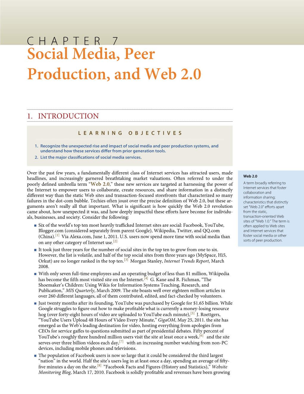 Social Media, Peer Production, and Web 2.0