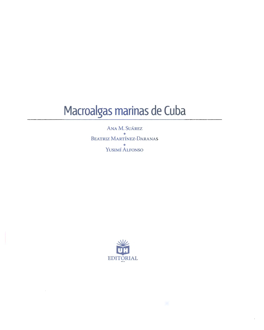 Macroalgas Marinas De Cuba