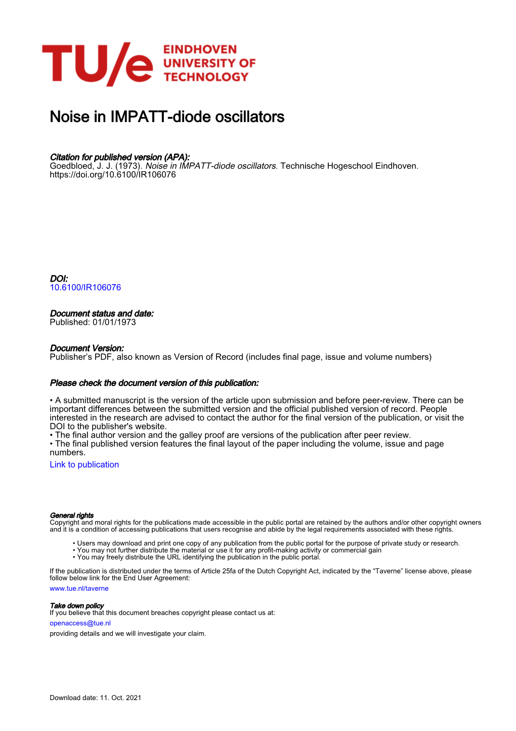 Noise in IMPATT-Diode Oscillators