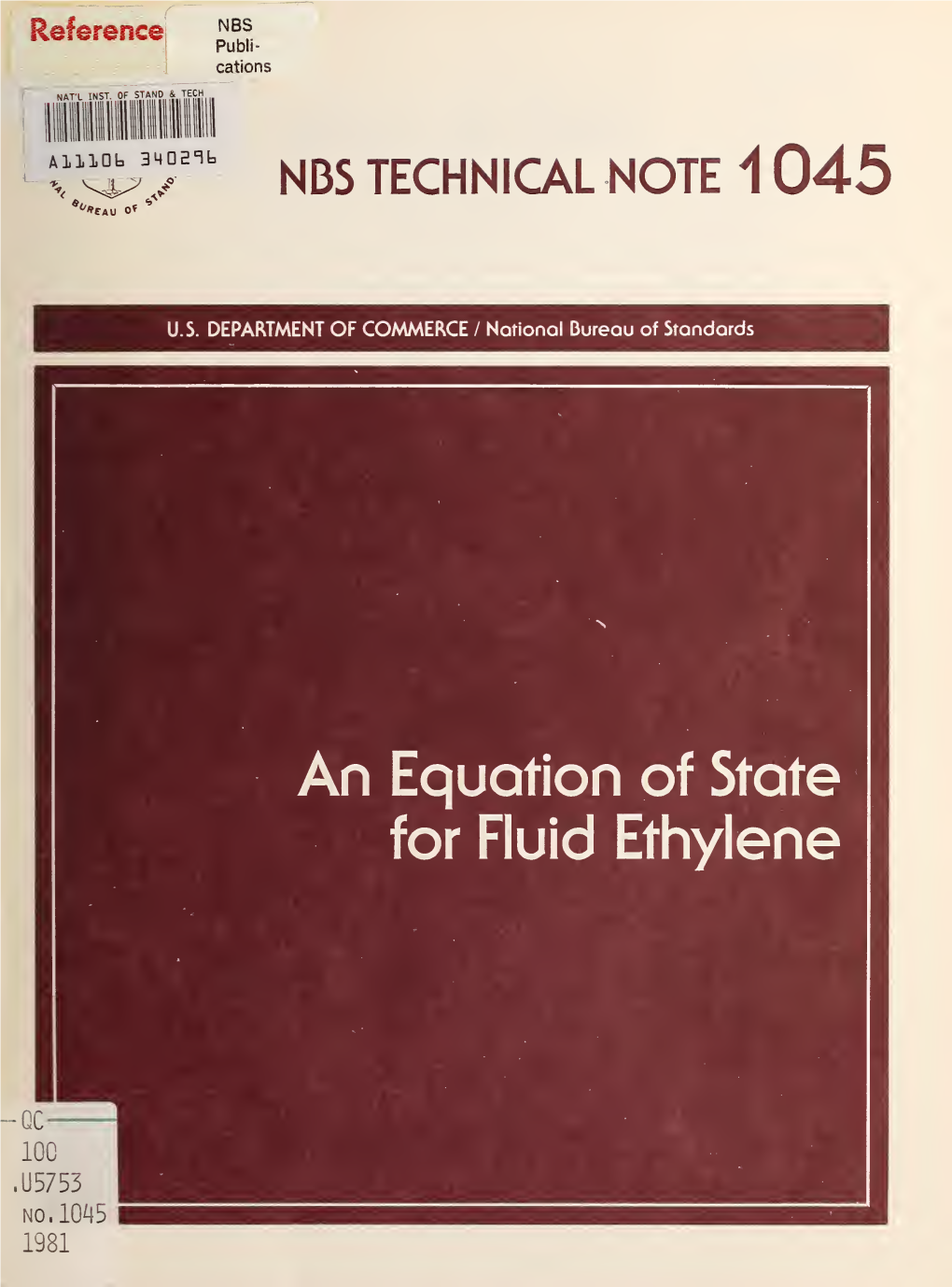 An Equation of State for Fluid Ethylene