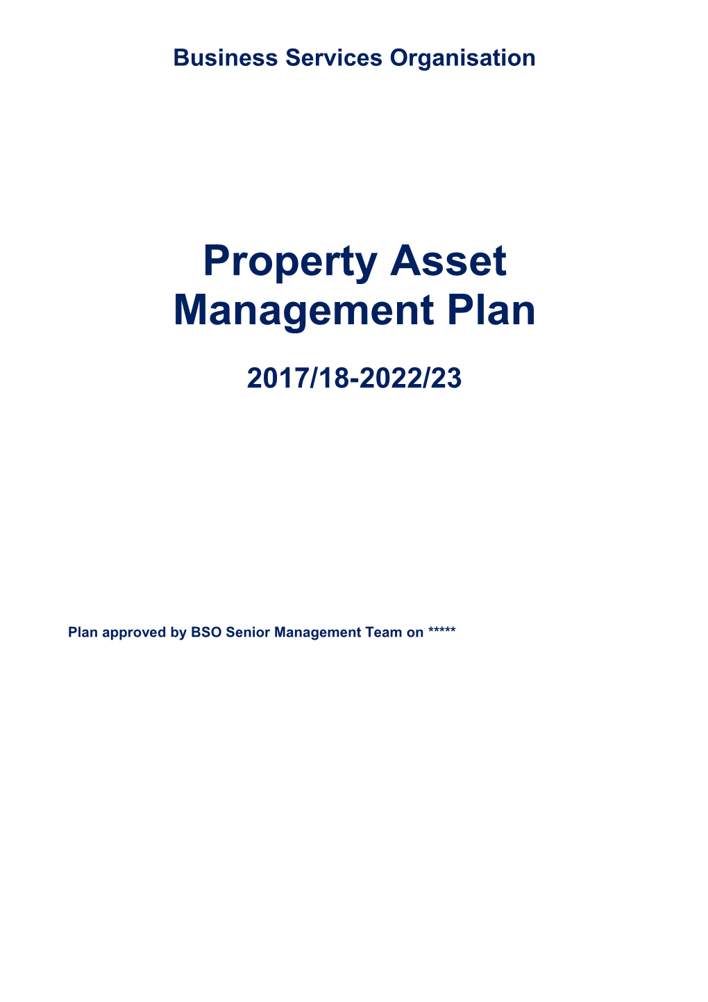 Property Asset Management Plan