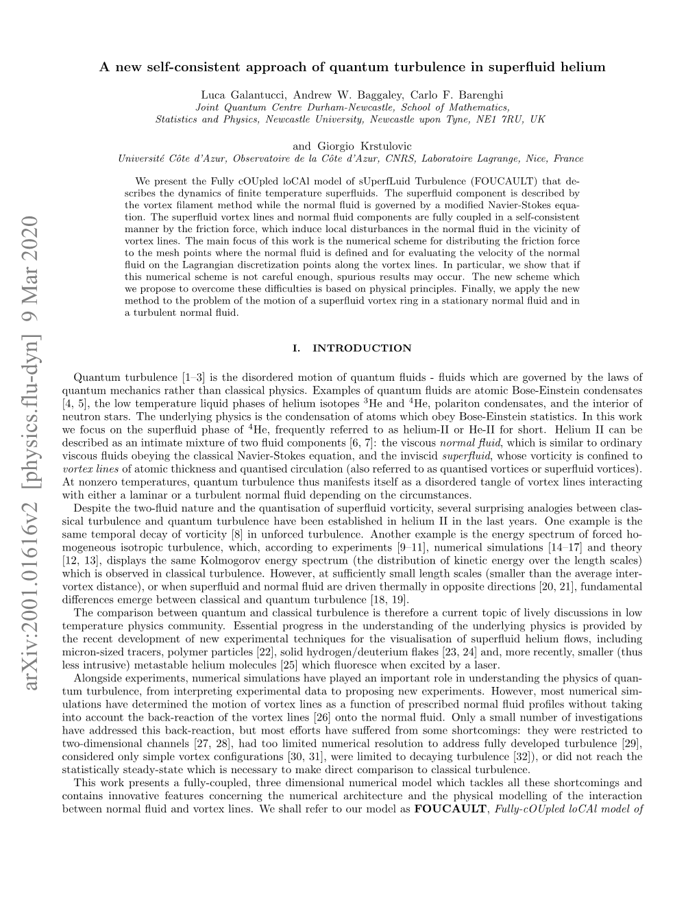 A New Self-Consistent Approach of Quantum Turbulence in Superfluid