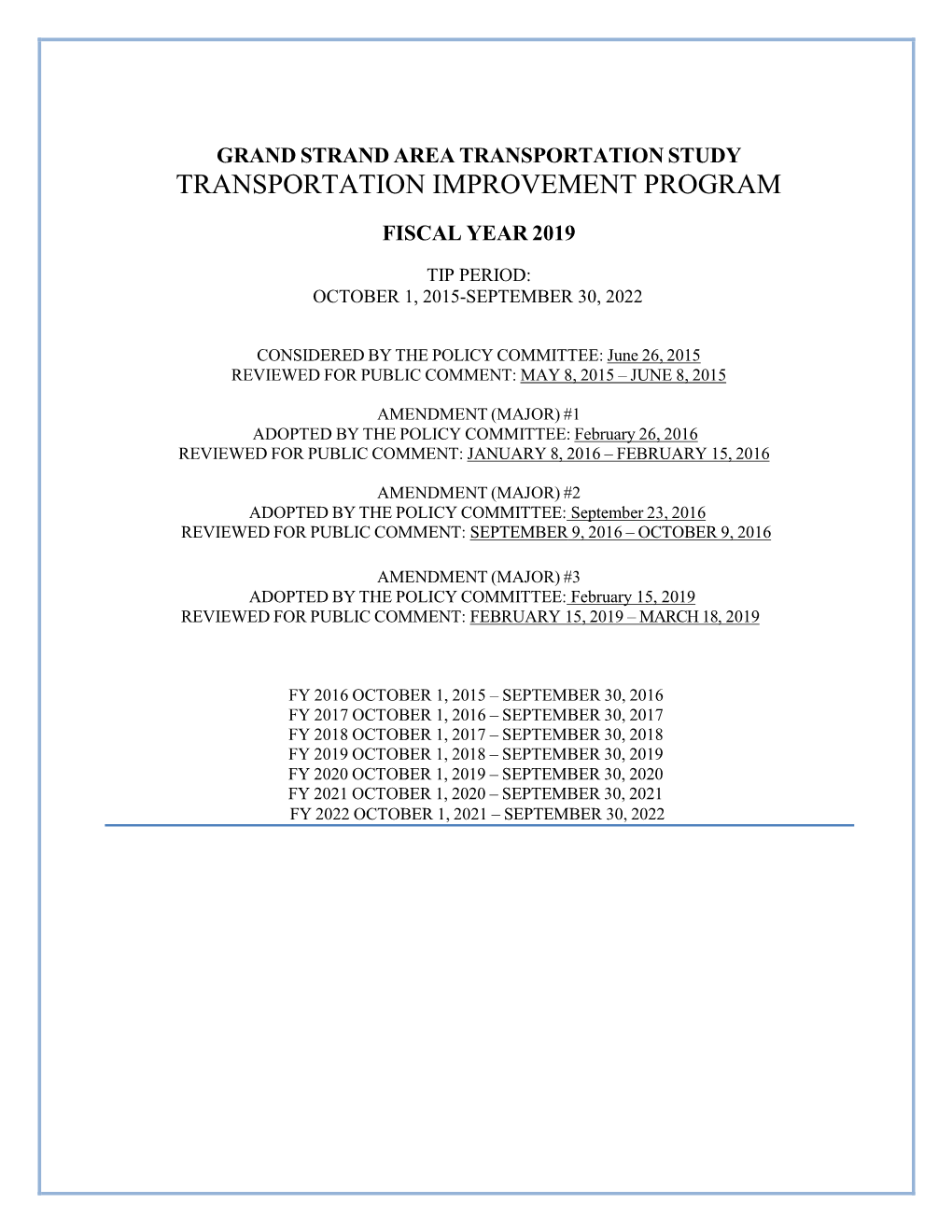 Transportation Improvement Program