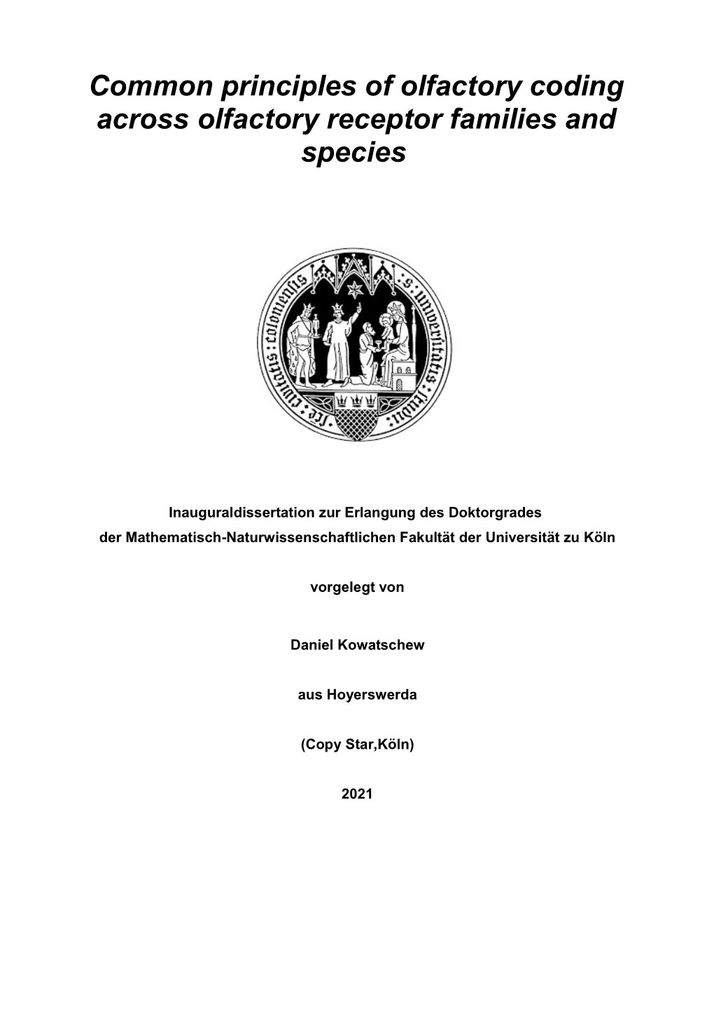 Common Principles of Olfactory Coding Across Olfactory Receptor Families and Species