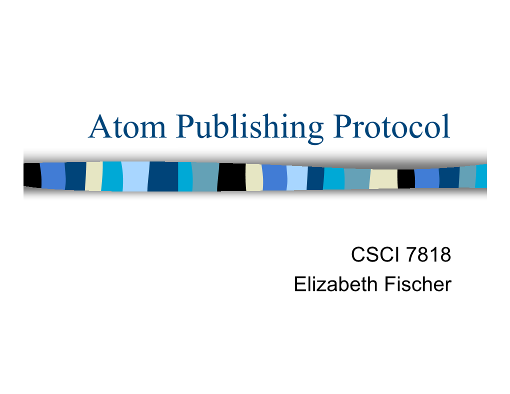 Atom Publishing Protocol