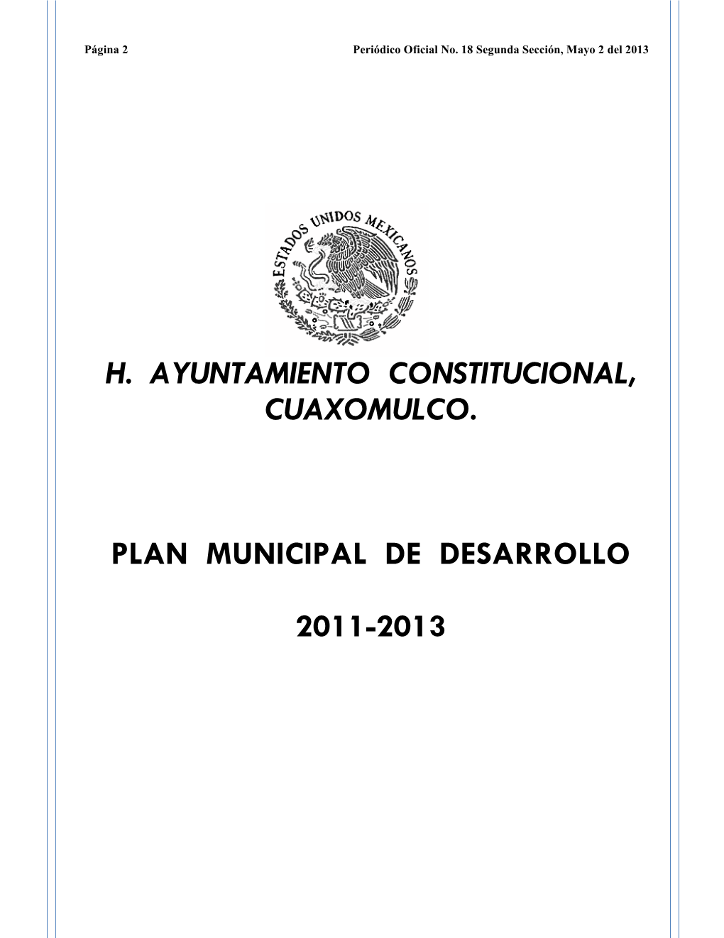 H. Ayuntamiento Constitucional, Cuaxomulco