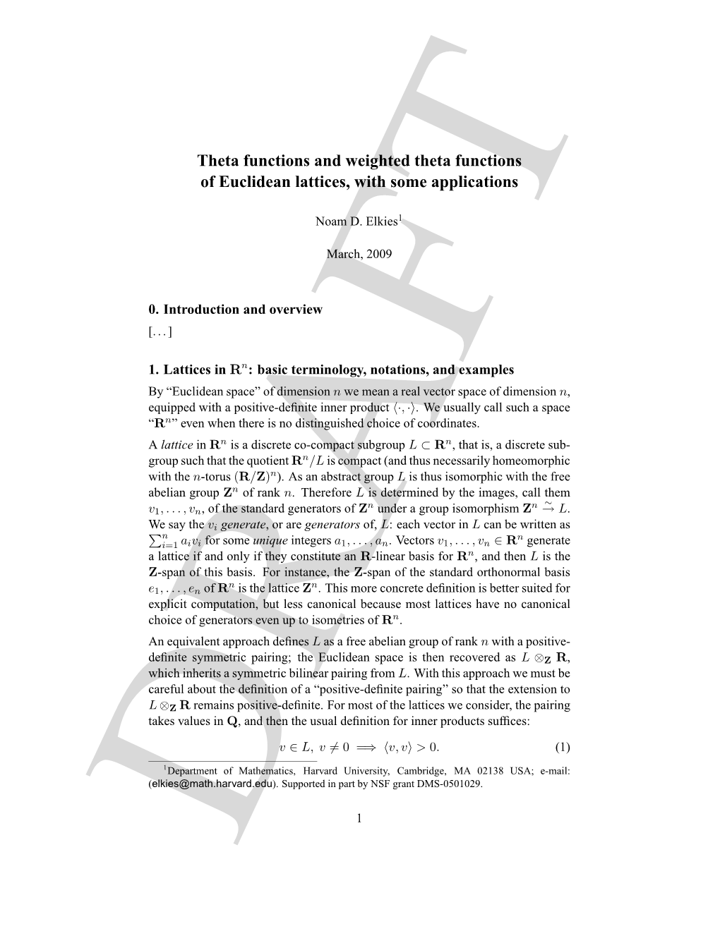 Theta Functions and Weighted Theta Functions of Euclidean Lattices, with Some Applications