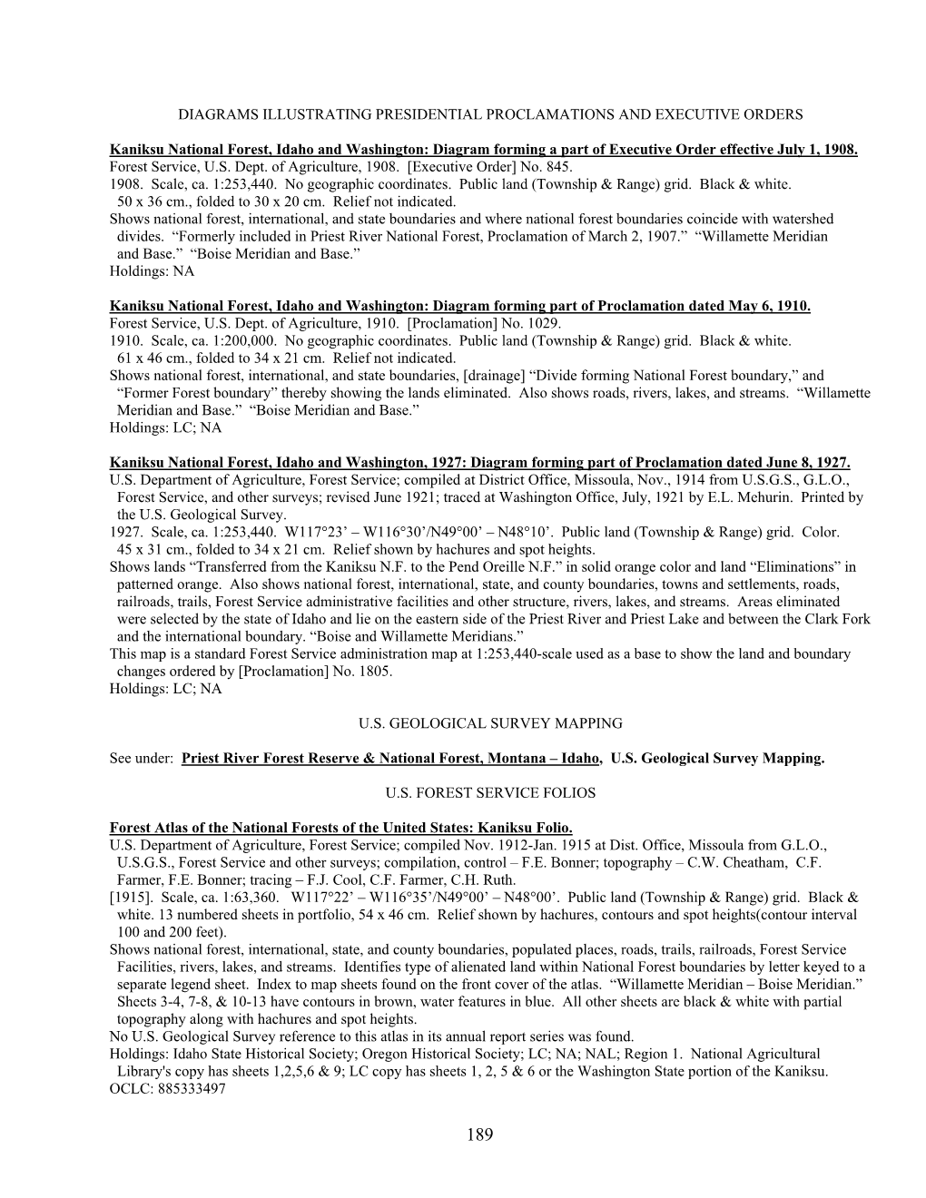 Diagrams Illustrating Presidential Proclamations and Executive Orders