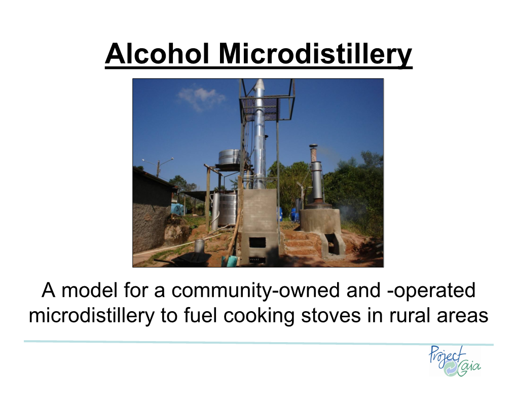 Alcohol Microdistillery