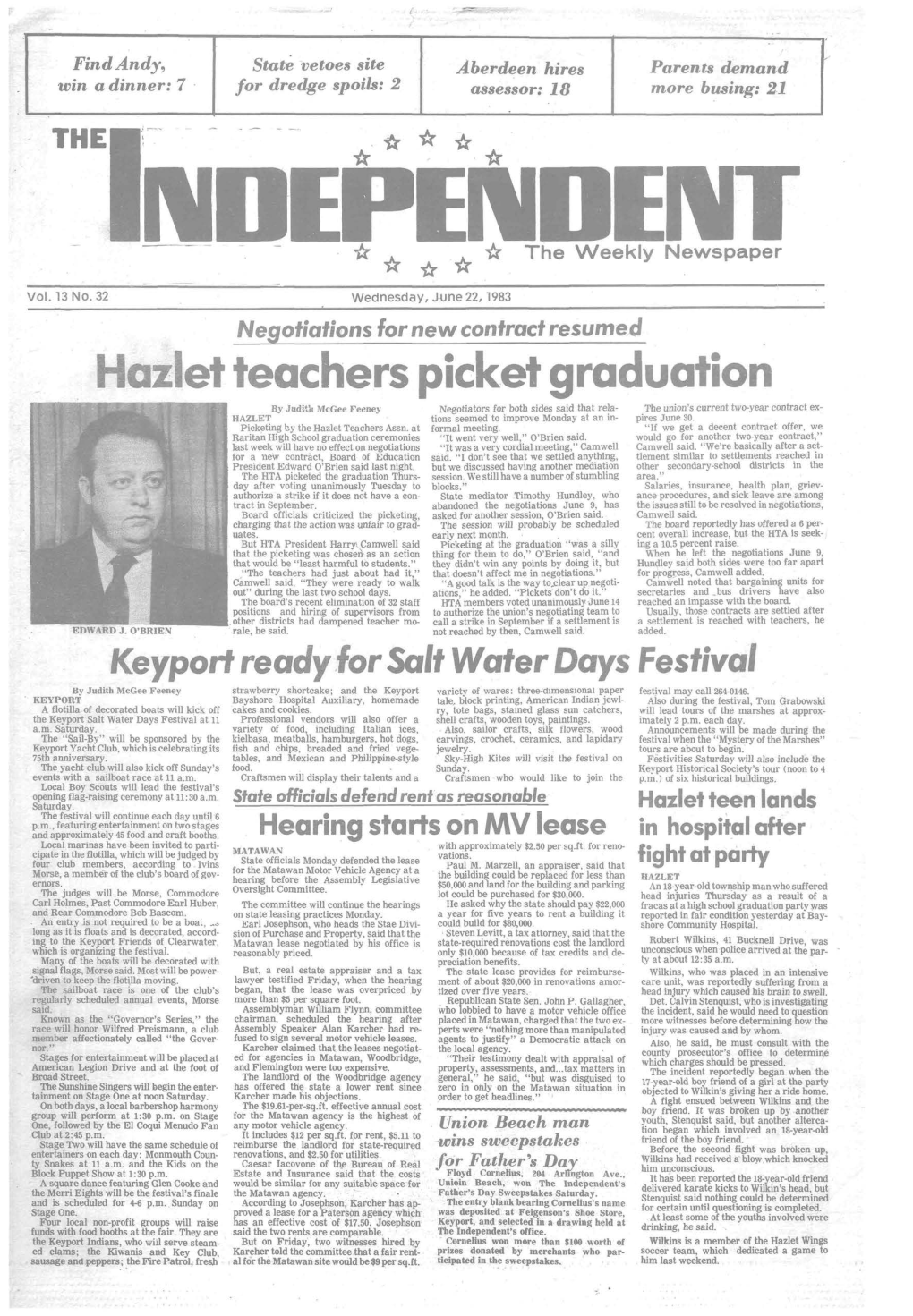 Hazlet Teachers Picket Graduation