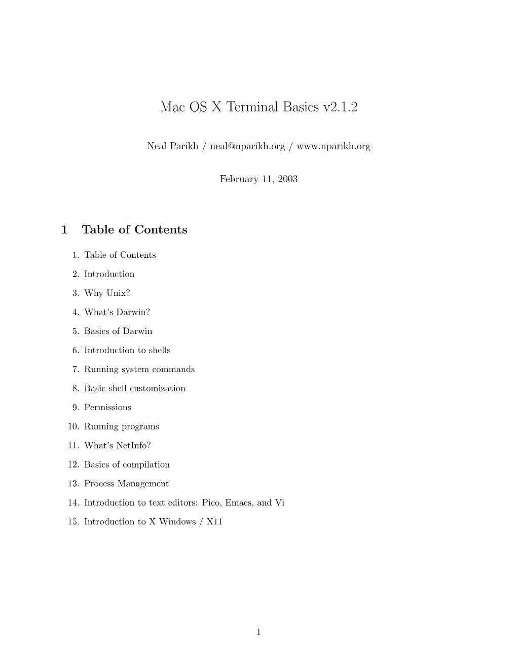 Mac OS X Terminal Basics V2.1.2