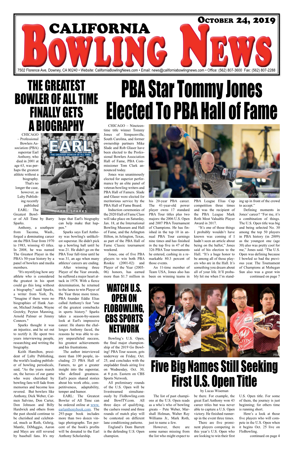 PBA Star Tommy Jones Elected to PBA Hall of Fame