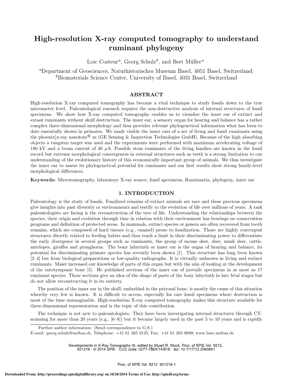 High-Resolution X-Ray Computed Tomography to Understand Ruminant Phylogeny