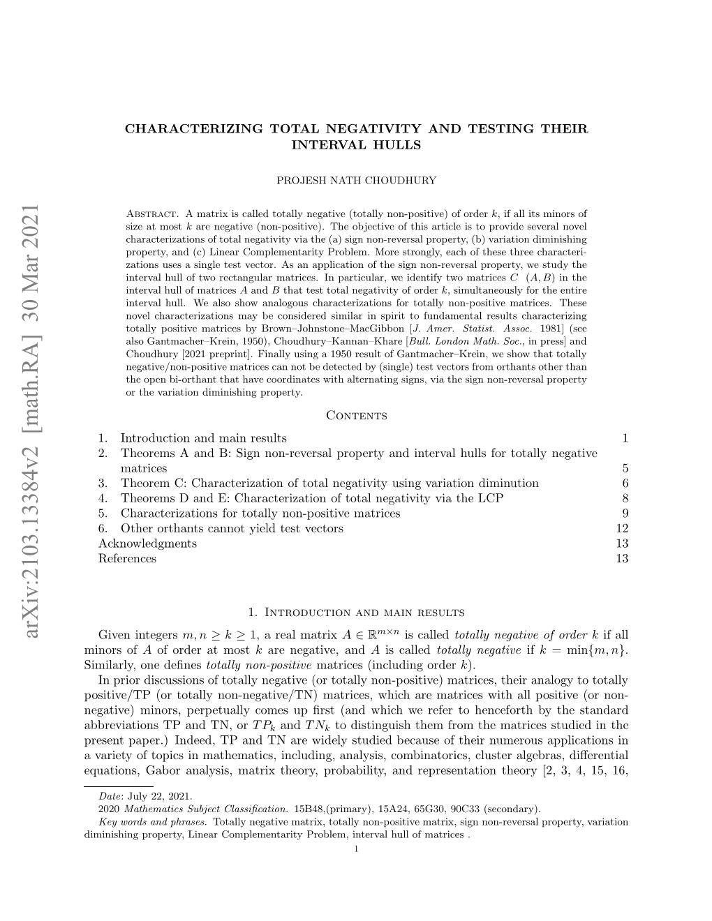 Arxiv:2103.13384V2 [Math.RA] 30 Mar 2021