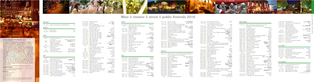 Wine & Vintner & Street & Public Festivals 2016