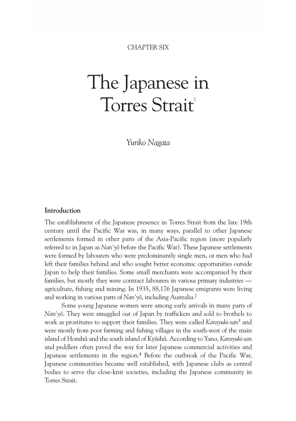 The Japanese in Torres Strait1