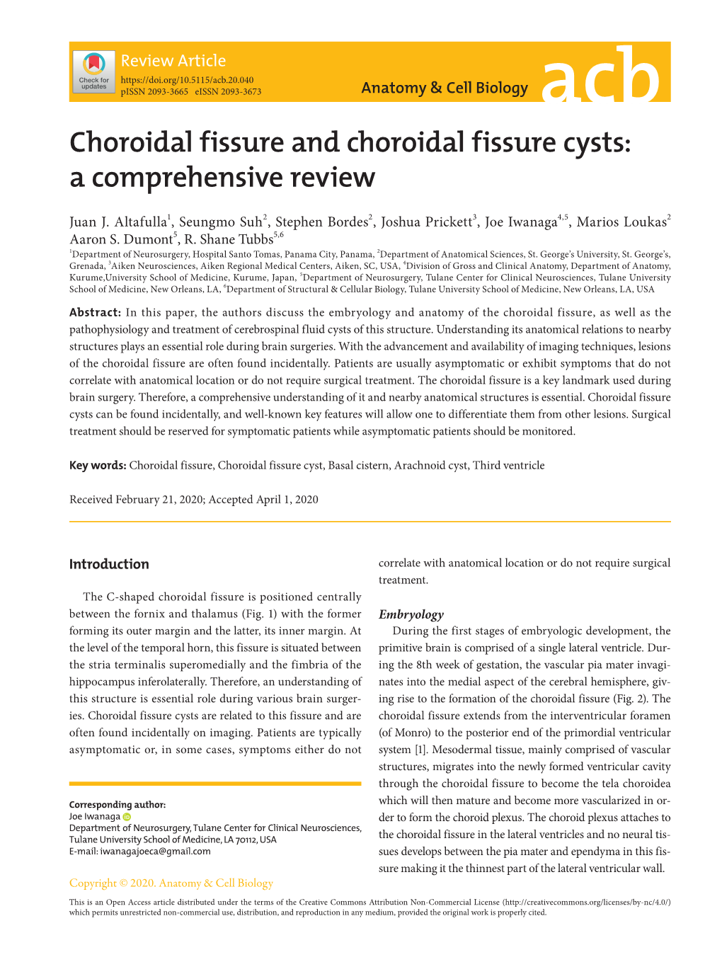 Choroidal Fissure and Choroidal Fissure Cysts: a Comprehensive Review