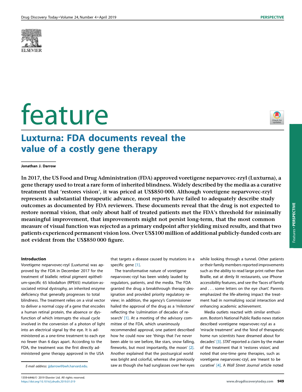 Luxturna: FDA Documents Reveal the Value of a Costly Gene Therapy