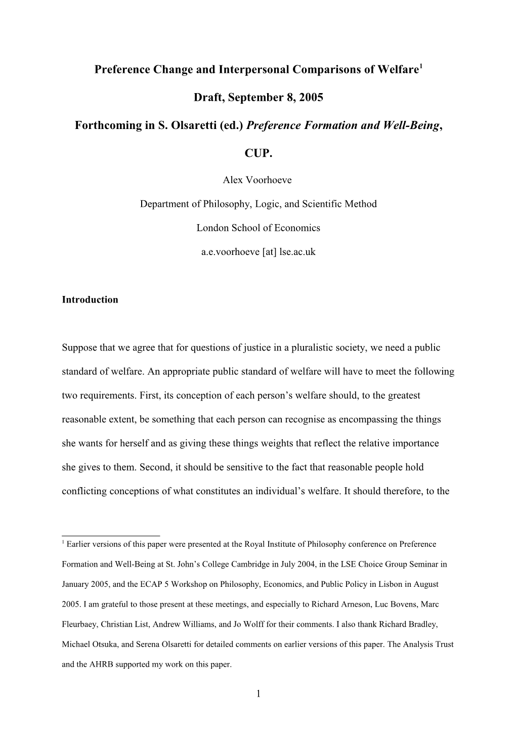 Abstract of Equal Opportunity for Welfare, Preference Formation, and Responsibility