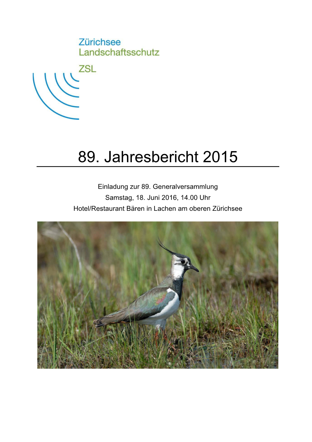 89. Jahresbericht 2015