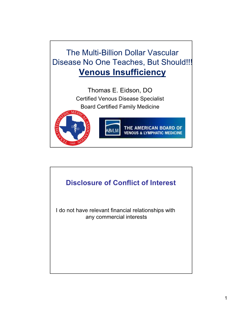 Venous Insufficiency