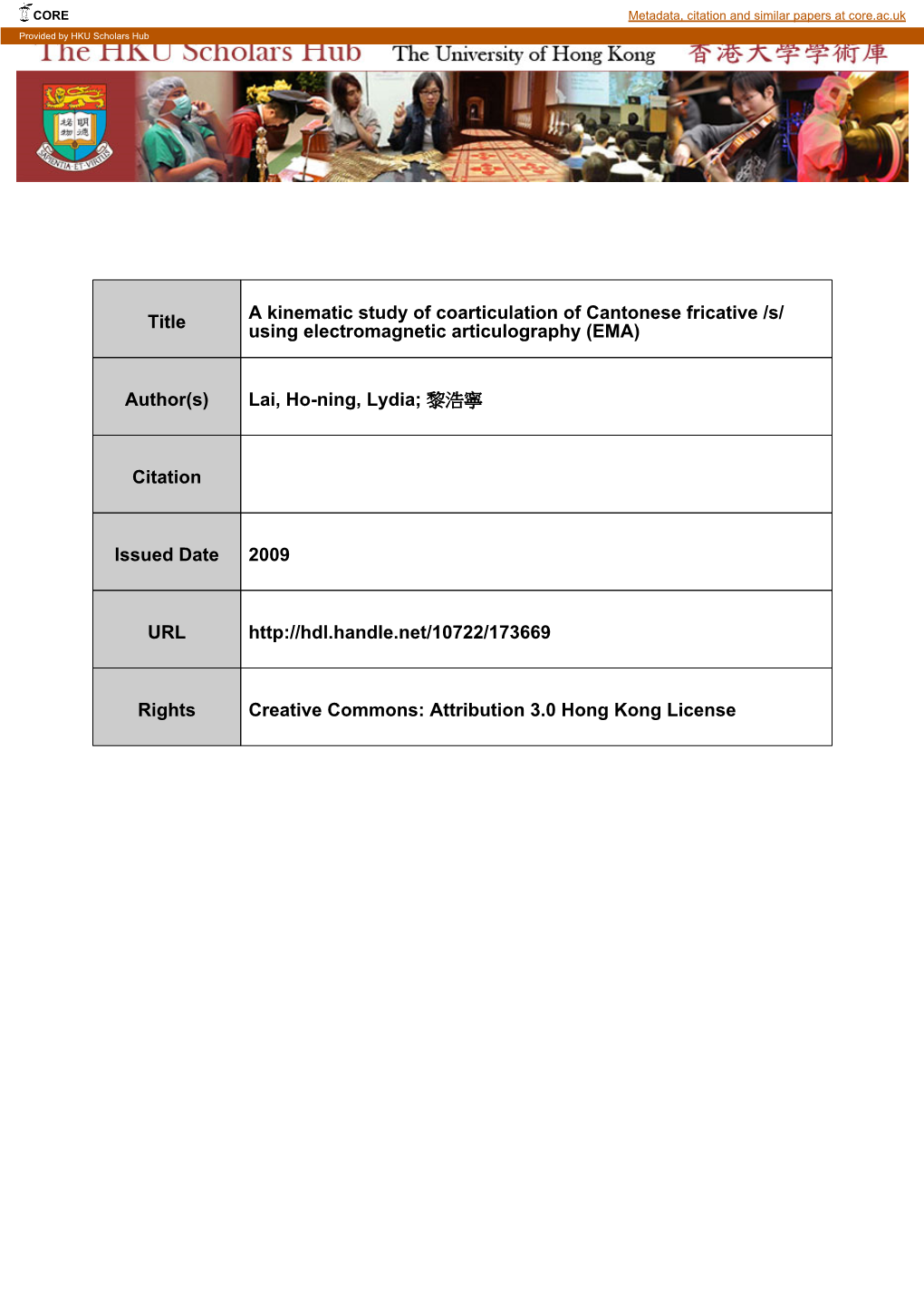 A Kinematic Study of Coarticulation of Cantonese Fricative /S/ Title Using Electromagnetic Articulography (EMA)