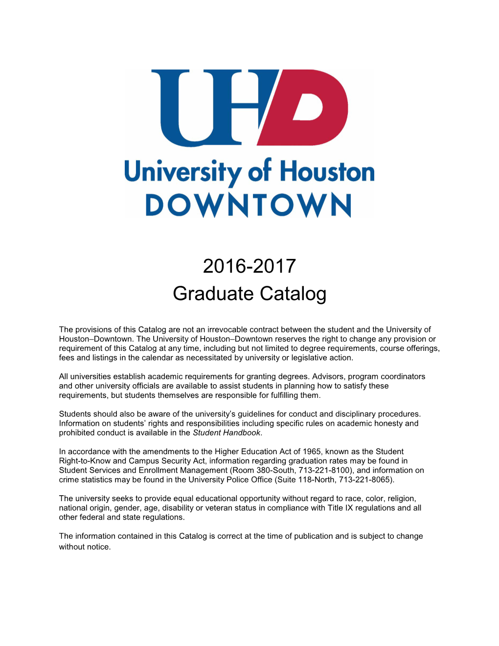 2016-2017 Graduate Catalog