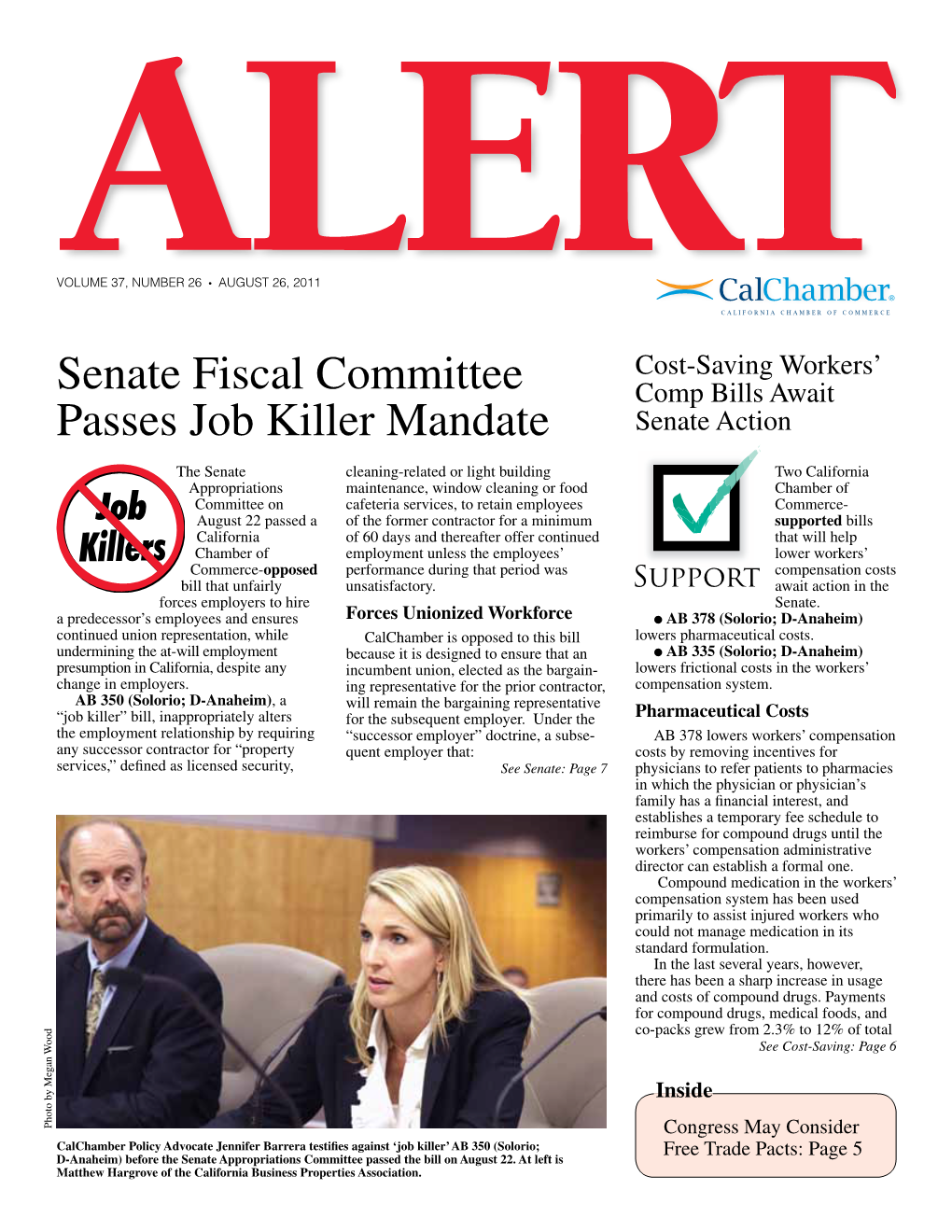 Senate Fiscal Committee Passes Job Killer Mandate