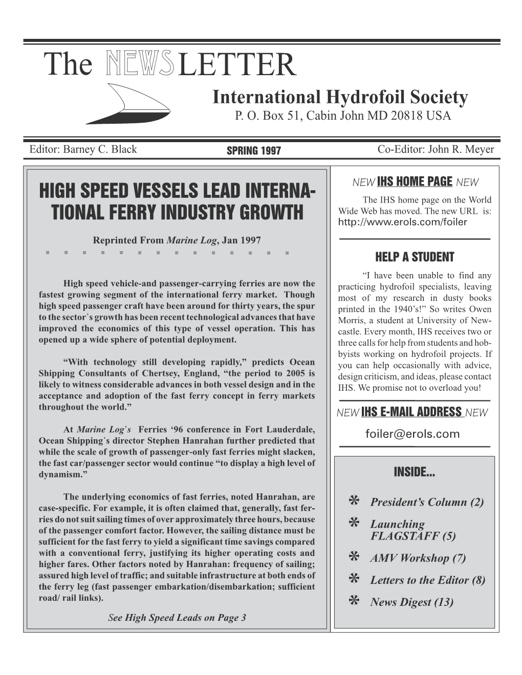 IHS Newsletter 1997