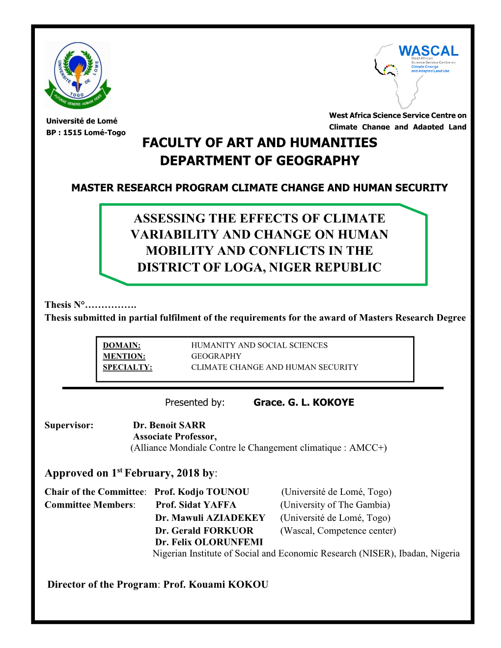 Assessing the Effects of Climate Variability and Change on Human Mobility and Conflicts in The