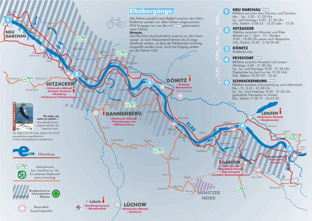 Elbübergänge: Elbfähre Zwischen Neu Darchau Und Darchau Mo